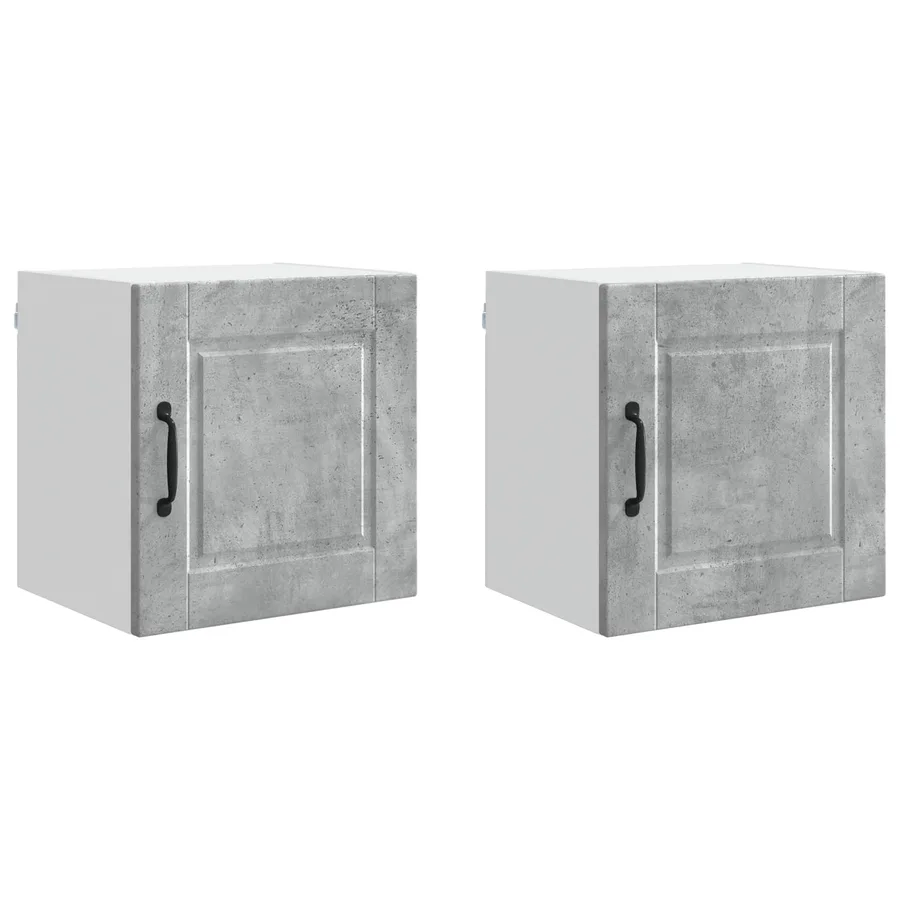 Meuble mural PORTO 2 pcs Gris béton 40 x 31 x 40 cm - 2