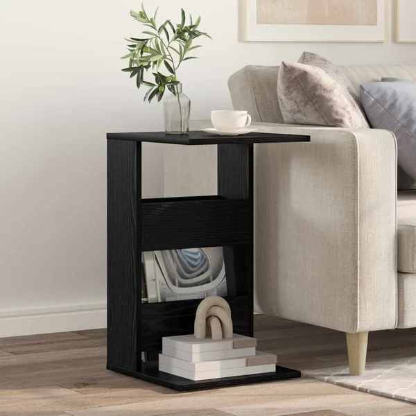 Table d'appoint Chêne noir 40 x 35 x 60,5 cm Bois d'ingénierie