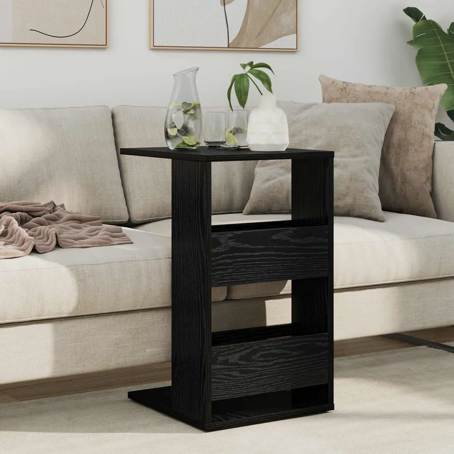 Table d'appoint Chêne noir 40 x 35 x 60,5 cm Bois d'ingénierie - 4