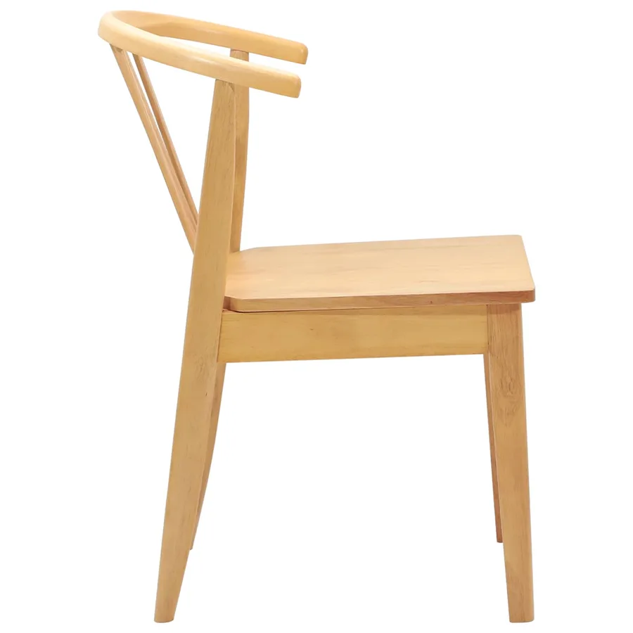Chaise de salle à manger 2 pcs Naturel - 6