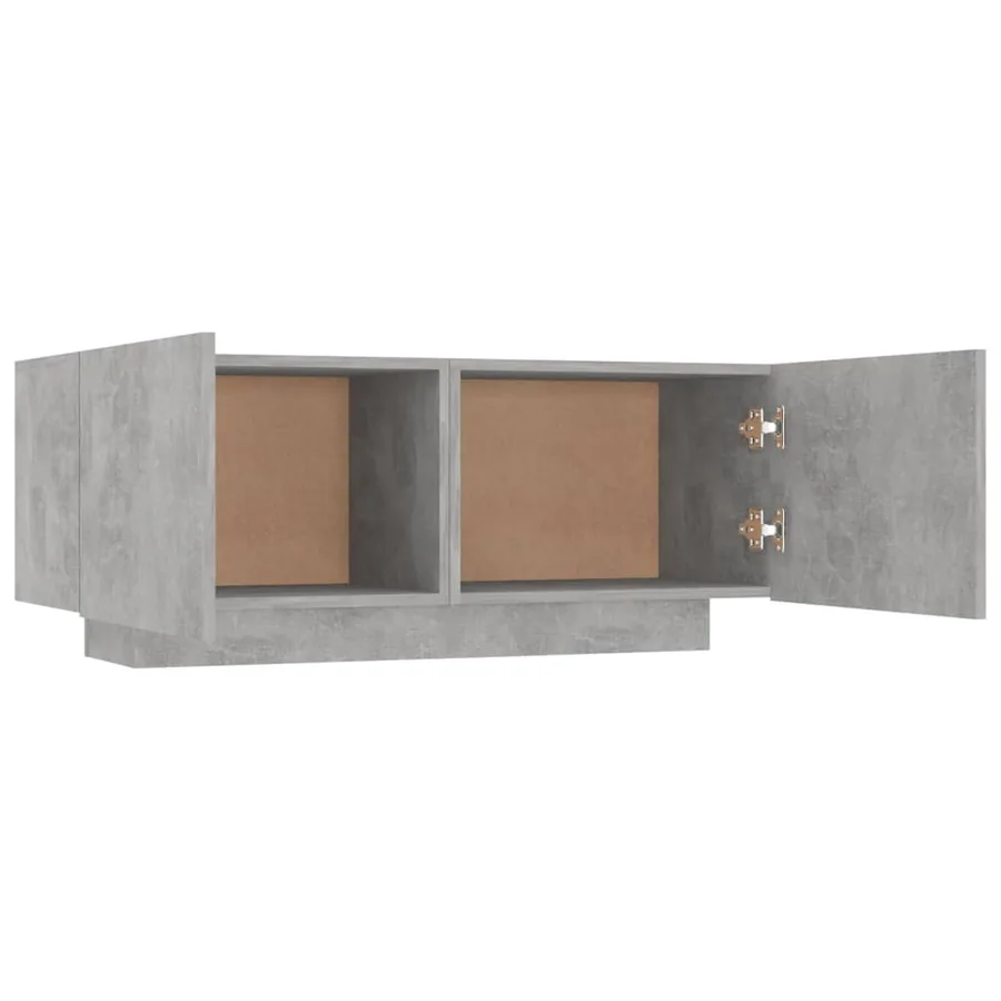 Table de chevet gris béton 100x35x40 cm bois d'ingénierie - 6
