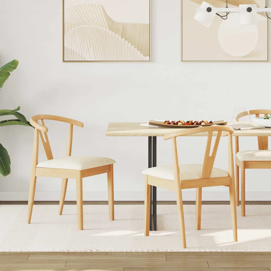 Chaise de salle à manger 2 pcs Naturel et clair