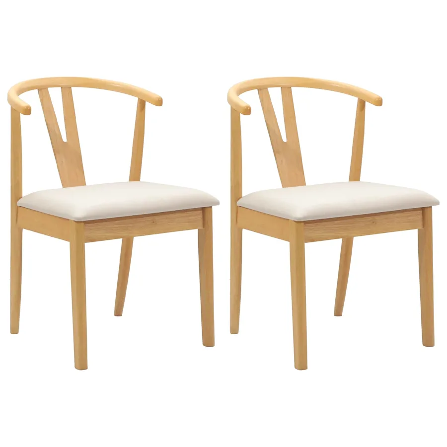 Chaise de salle à manger 2 pcs Naturel et clair - 2
