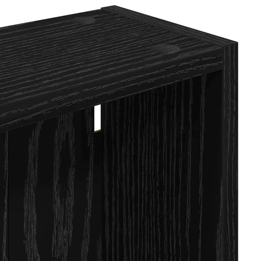 Armoire murale de salle de bain Chêne Noir 30 x 14 x 70 cm - 9