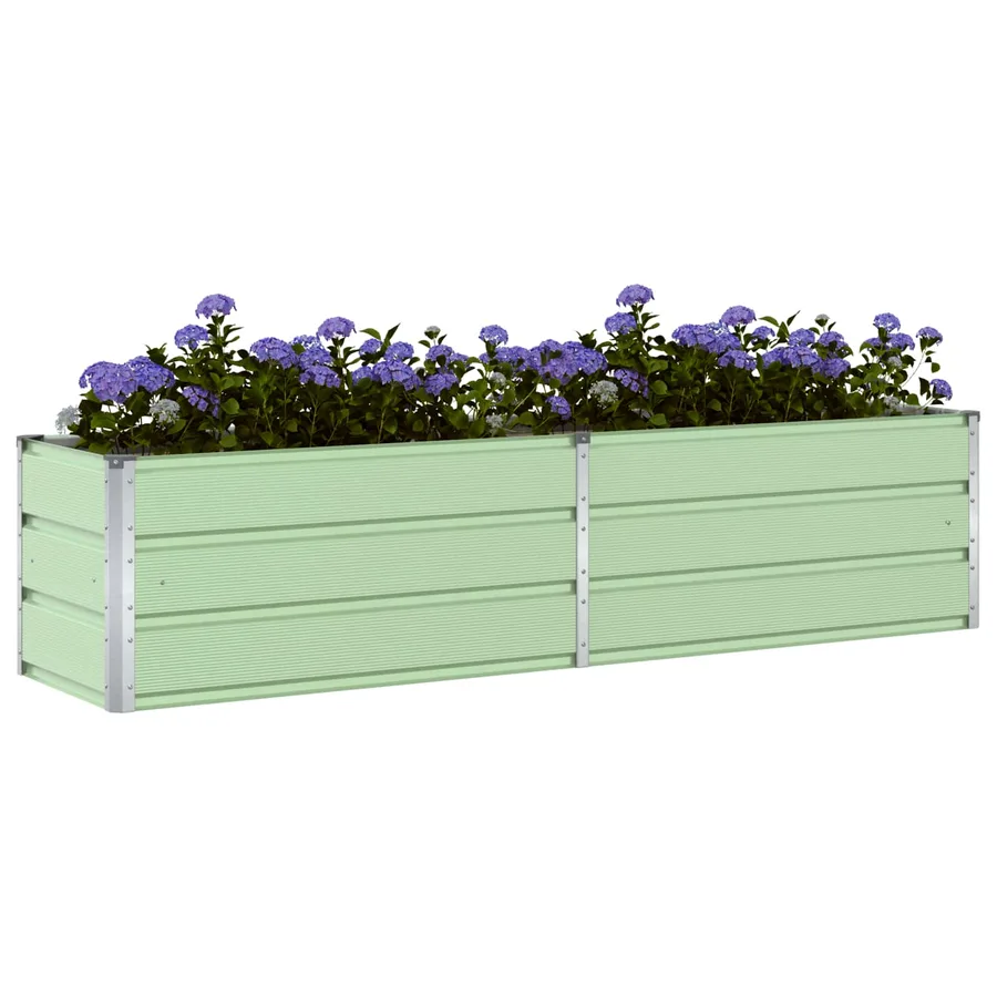 Jardinière Vert pastel 195 x 50 x 45 cm Acier galvanisé - 3
