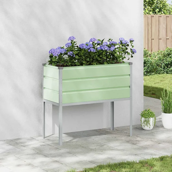 Jardinière Vert Pastel 100 x 45 x 90 cm Acier galvanisé