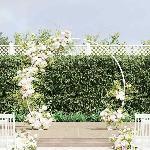 Arche de mariage Blanc 223 x 45 x 201 cm Acier