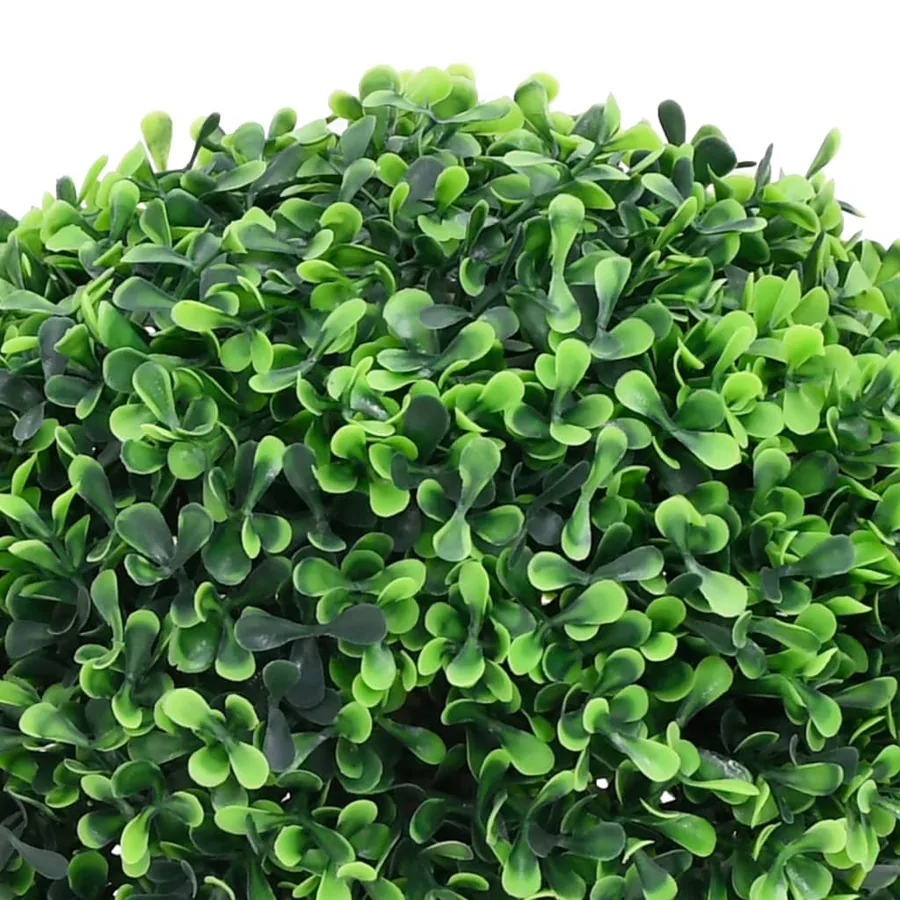 Plantes de buis artificiel 2 pcs avec pots Boule Vert 27 cm - 3