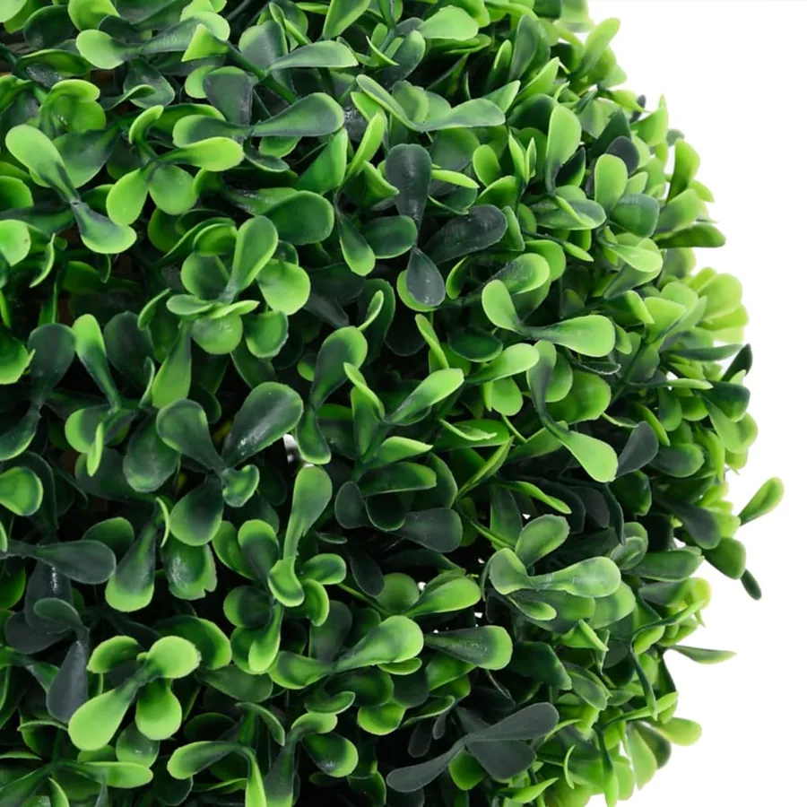 Plantes de buis artificiel 2 pcs avec pots Boule Vert 27 cm - 4