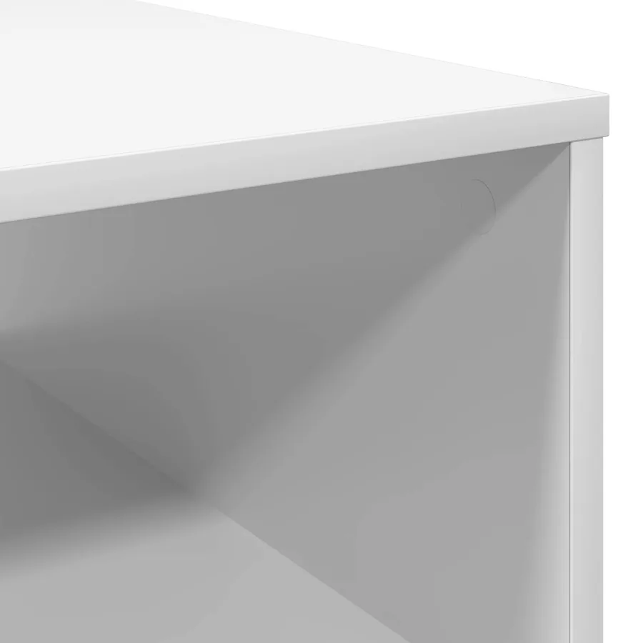 Table basse avec tiroir Blanc 95 x 55 x 31 cm Bois d'ingénierie - 8