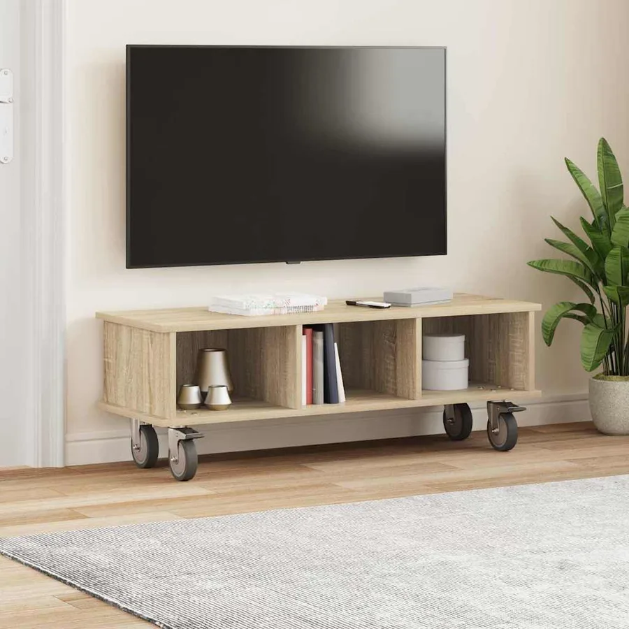 Meuble TV Chêne Sonoma 100 x 35 x 35 cm Bois d'ingénierie - 4
