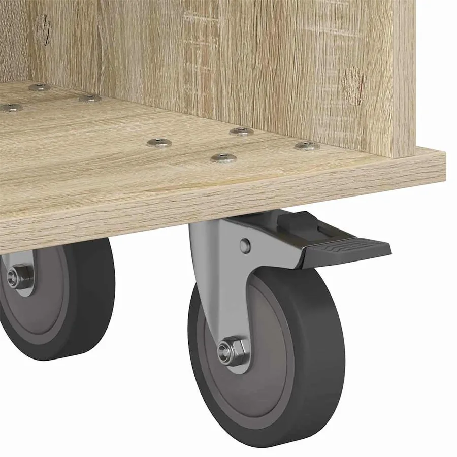 Meuble TV Chêne Sonoma 100 x 35 x 35 cm Bois d'ingénierie - 9