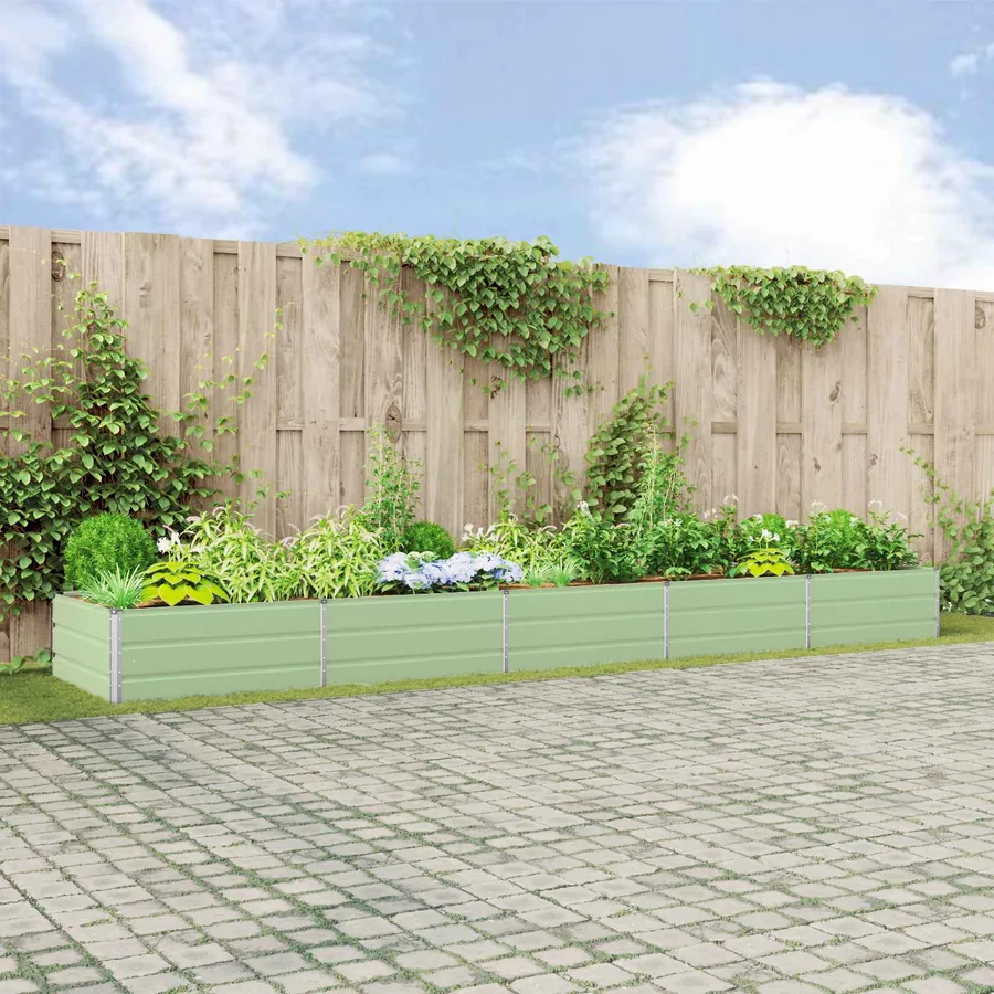 Jardinière Vert pastel 480 x 100 x 45 cm Acier galvanisé