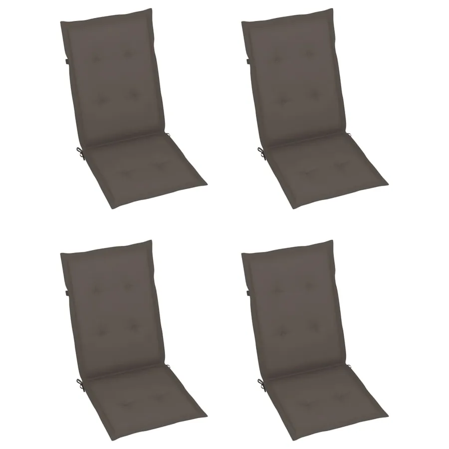 Chaises pliables de jardin lot de 3 avec coussins Bois d'acacia - 6