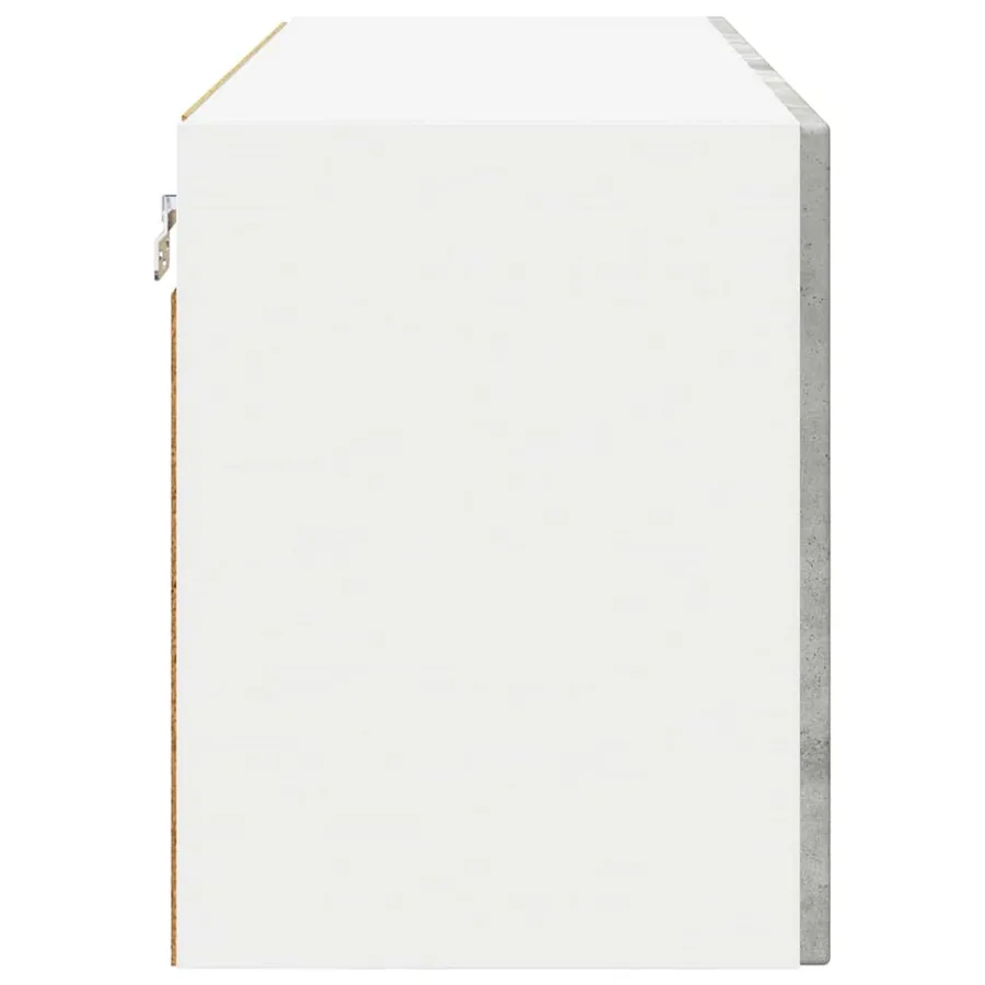Cabinet en verre mural PORTO Gris béton 80 x 31 x 40 cm - 7