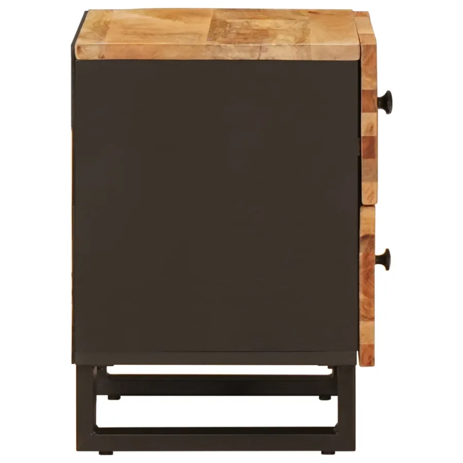 Cabinet de chevet avec tiroir 2 pcs Marron 40 x 33 x 46 cm - 5