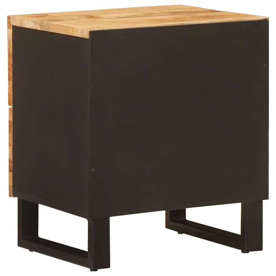 Cabinet de chevet avec tiroir 2 pcs Marron 40 x 33 x 46 cm - 6