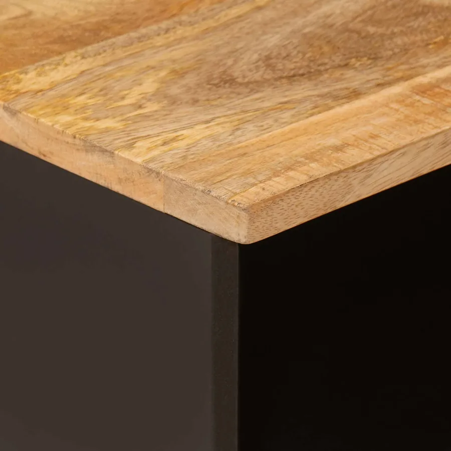 Meuble TV Marron 100 x 33 x 46 cm Bois de mangue massif - 6