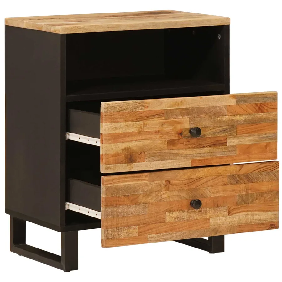 Armoire de lit Marron 50 x 33 x 62 cm Bois de mangue massif - 2