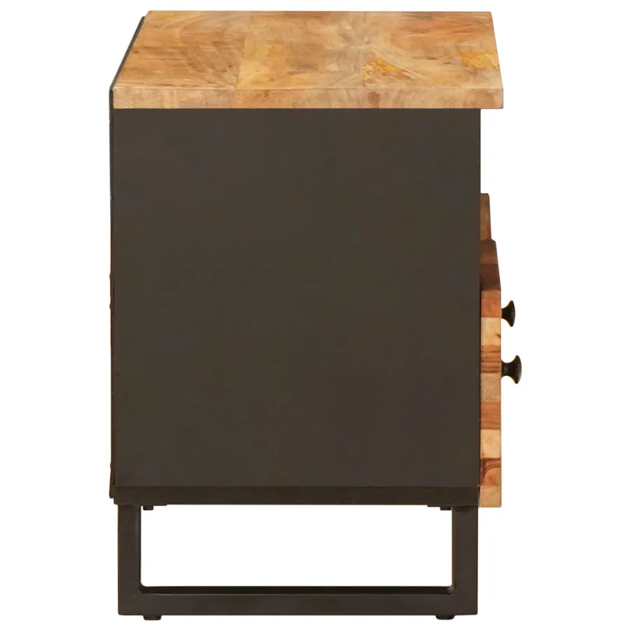 Meuble TV Marron 70 x 33 x 46 cm Bois de mangue massif - 4