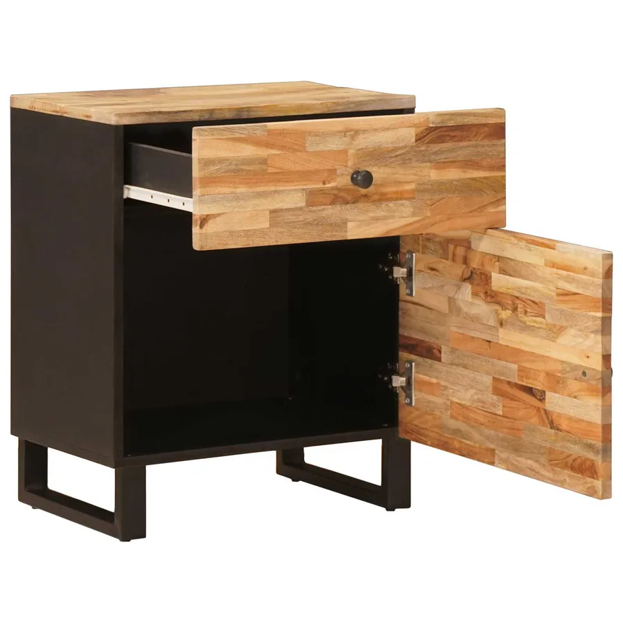 Armoire de lit Marron 50 x 33 x 60 cm Bois de mangue massif - 2