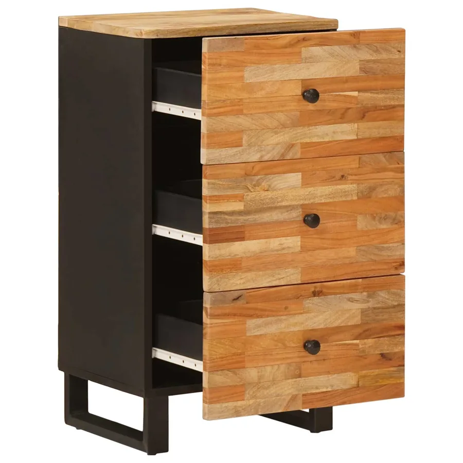 Meuble d'appoint Marron 40 x 33 x 75 cm Bois de mangue massif - 2
