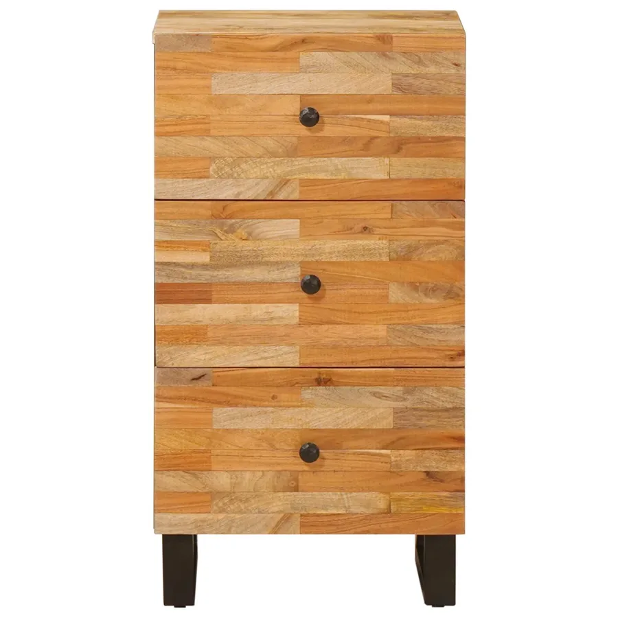 Meuble d'appoint Marron 40 x 33 x 75 cm Bois de mangue massif - 3