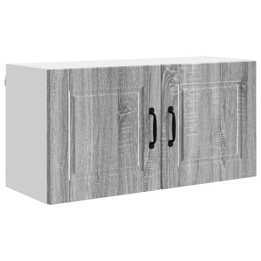 Meuble mural PORTO Gris Sonoma 80 x 31 x 40 cm - 2