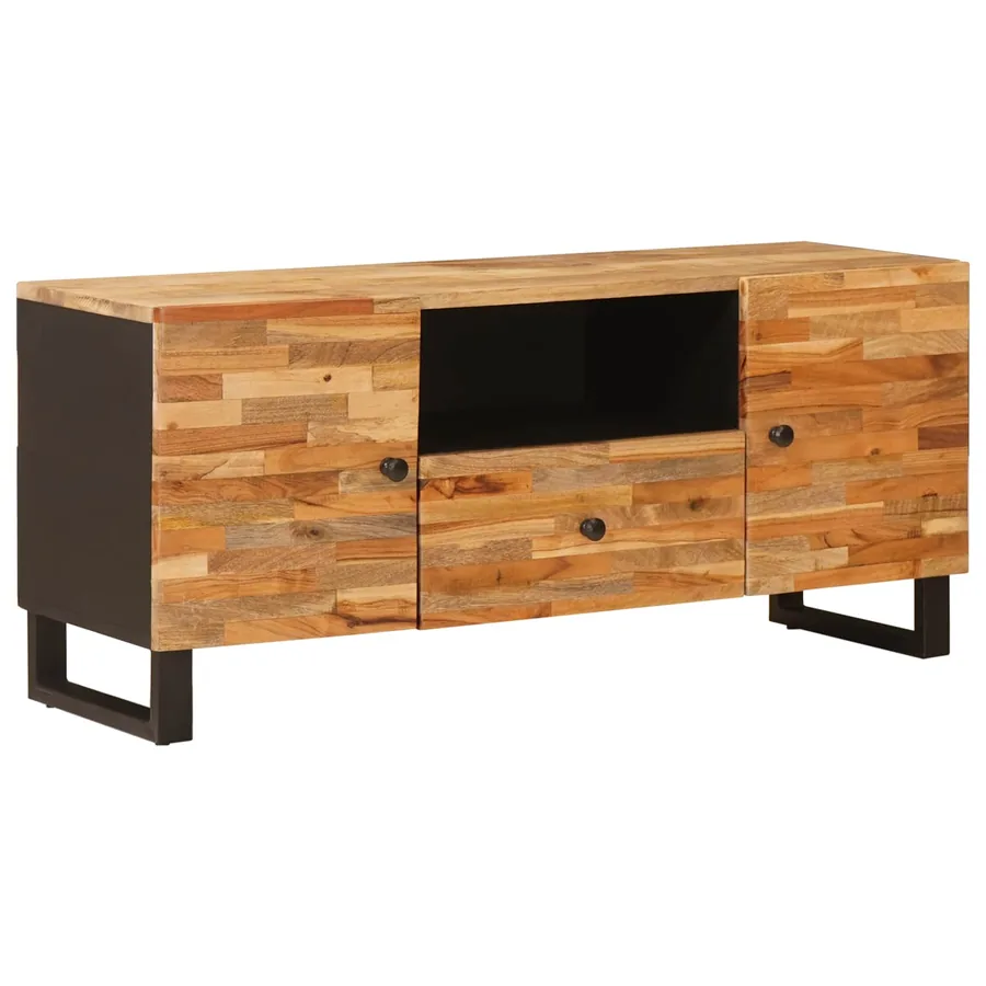Meuble TV Marron 105 x 33 x 46 cm Bois de mangue massif