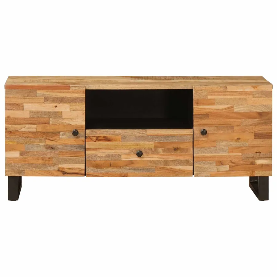 Meuble TV Marron 105 x 33 x 46 cm Bois de mangue massif - 3