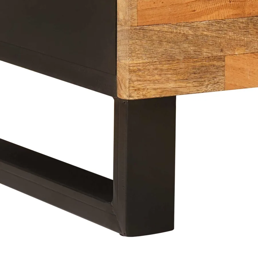 Meuble TV Marron 105 x 33 x 46 cm Bois de mangue massif - 8