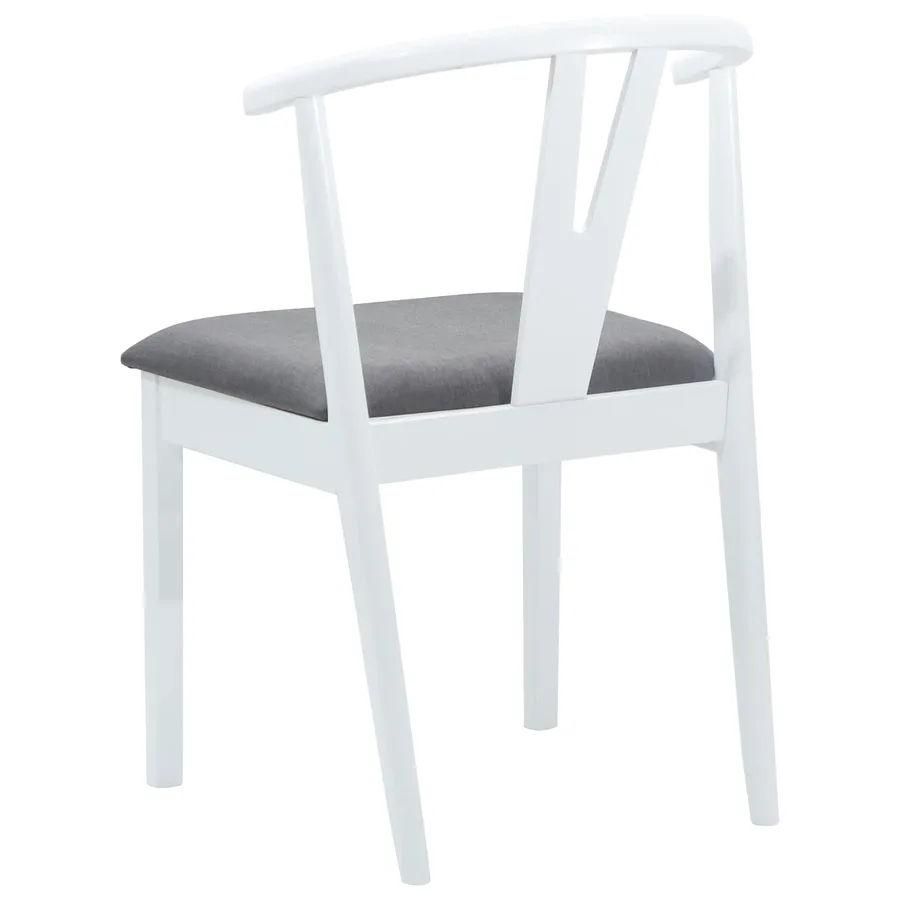 Chaise de salle à manger 2 pcs Blanc et Gris - 7