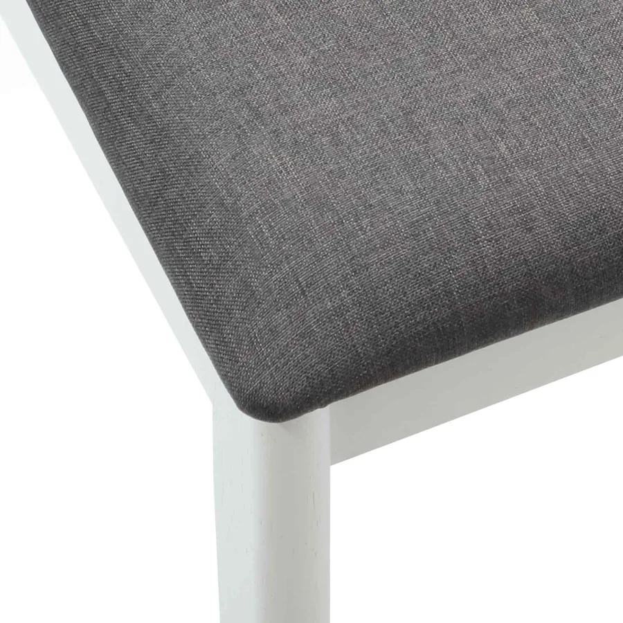 Chaise de salle à manger 2 pcs Blanc et Gris - 9