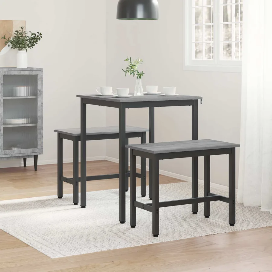 Table de salle à manger / Table de repas 60 x 60 x 75 cm MÉTAL - 4