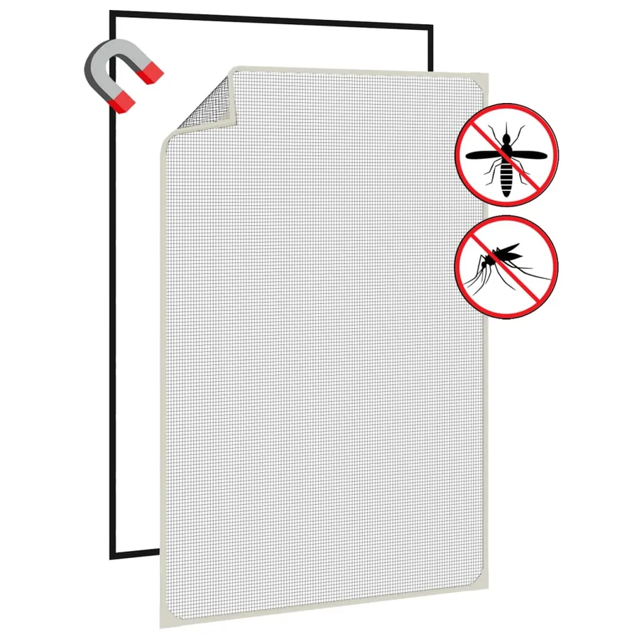 Moustiquaire magnétique pour fenêtres blanc 80x120 cm - 4