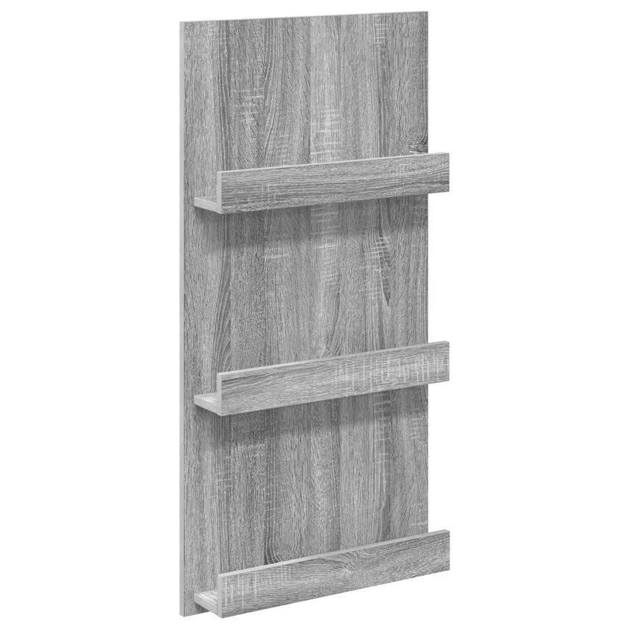 Étagère à magazines avec étagère Gris Sonoma 51 x 11 x 102 cm - 2