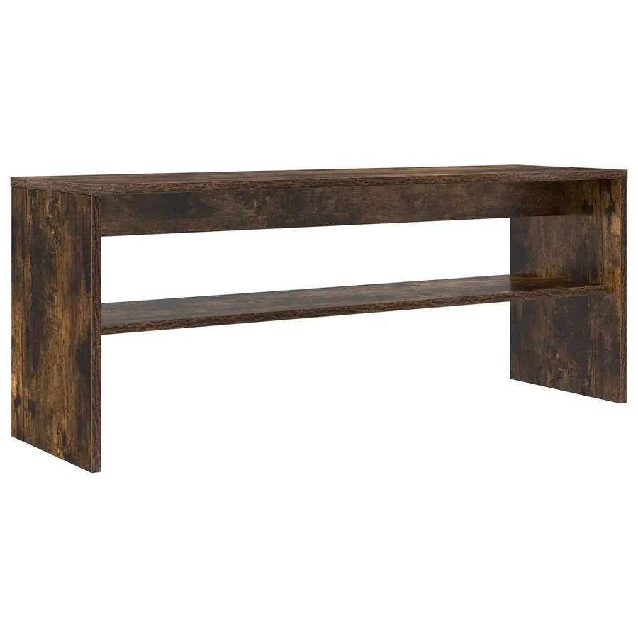 Meuble TV Chêne fumé 100 x 30 x 40 cm Bois d'ingénierie - 2
