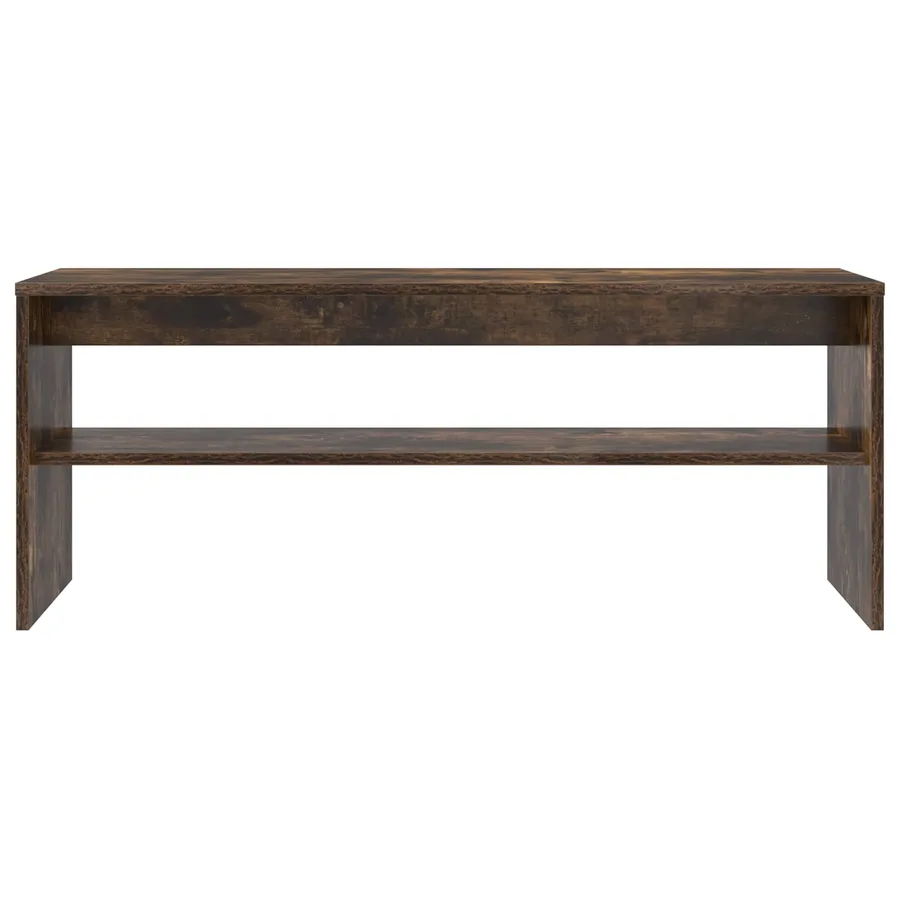 Meuble TV Chêne fumé 100 x 30 x 40 cm Bois d'ingénierie - 5