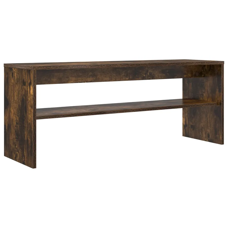 Meuble TV Chêne fumé 100 x 30 x 40 cm Bois d'ingénierie - 7