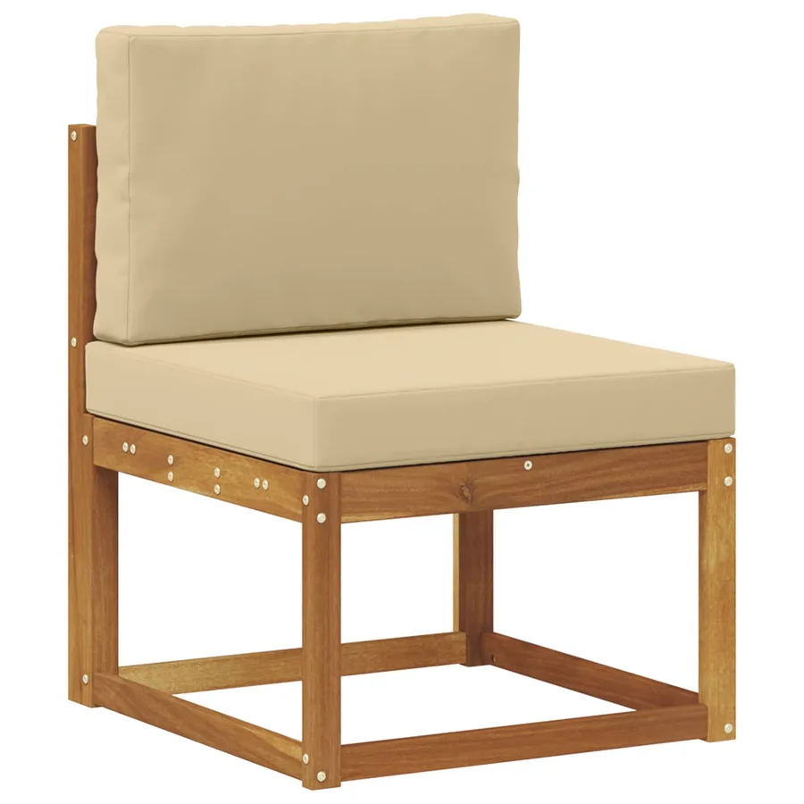 Ensemble de canapés d'extérieur 6 pcs Naturel et Beige - 3