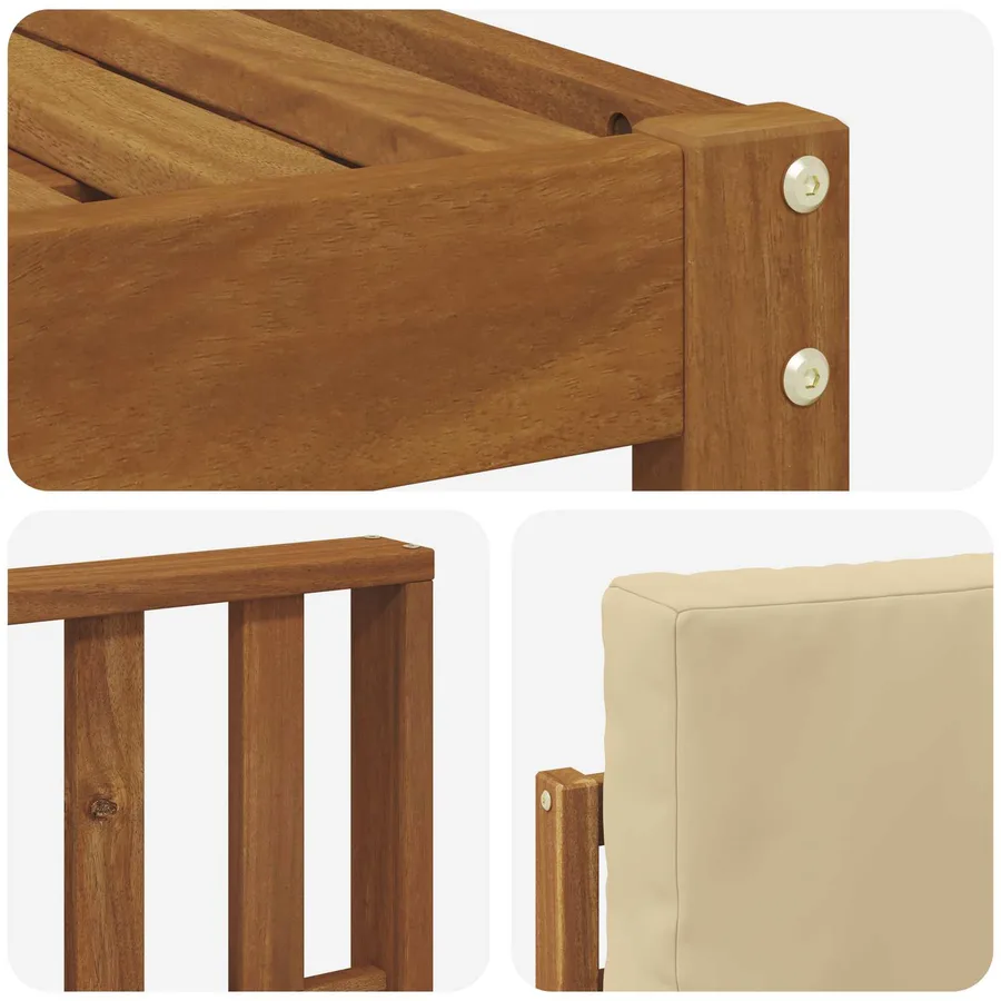 Ensemble de canapés d'extérieur 6 pcs Naturel et Beige - 5
