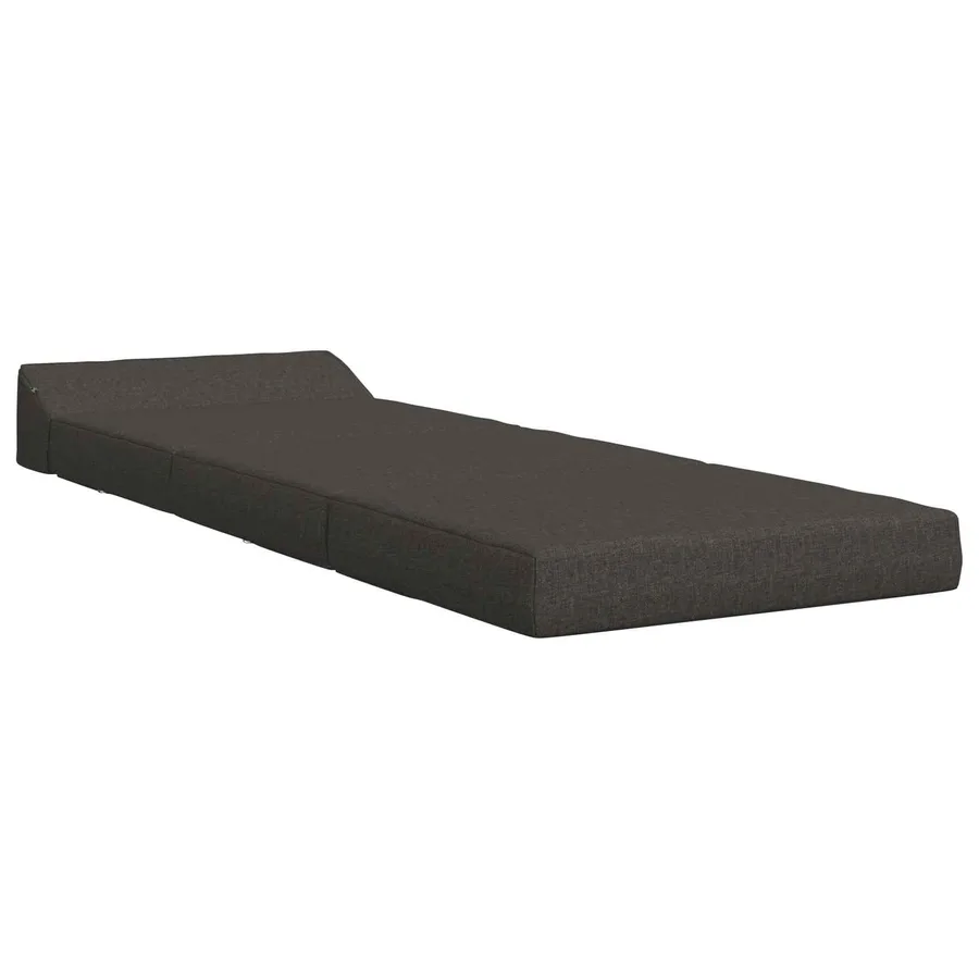 Canapé-lit pliable Gris foncé 200 x 70 x 10 cm Tissu - 2