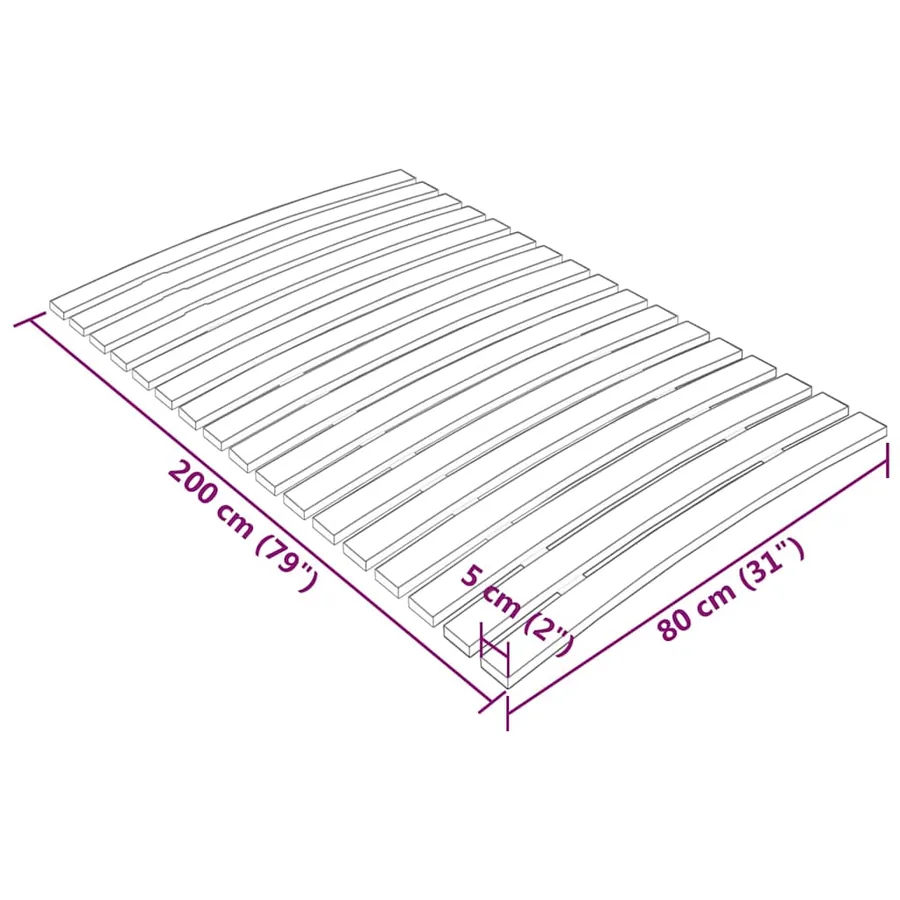 Latte de rechange pour sommier avec 17 lattes 80 x 200 cm - 7