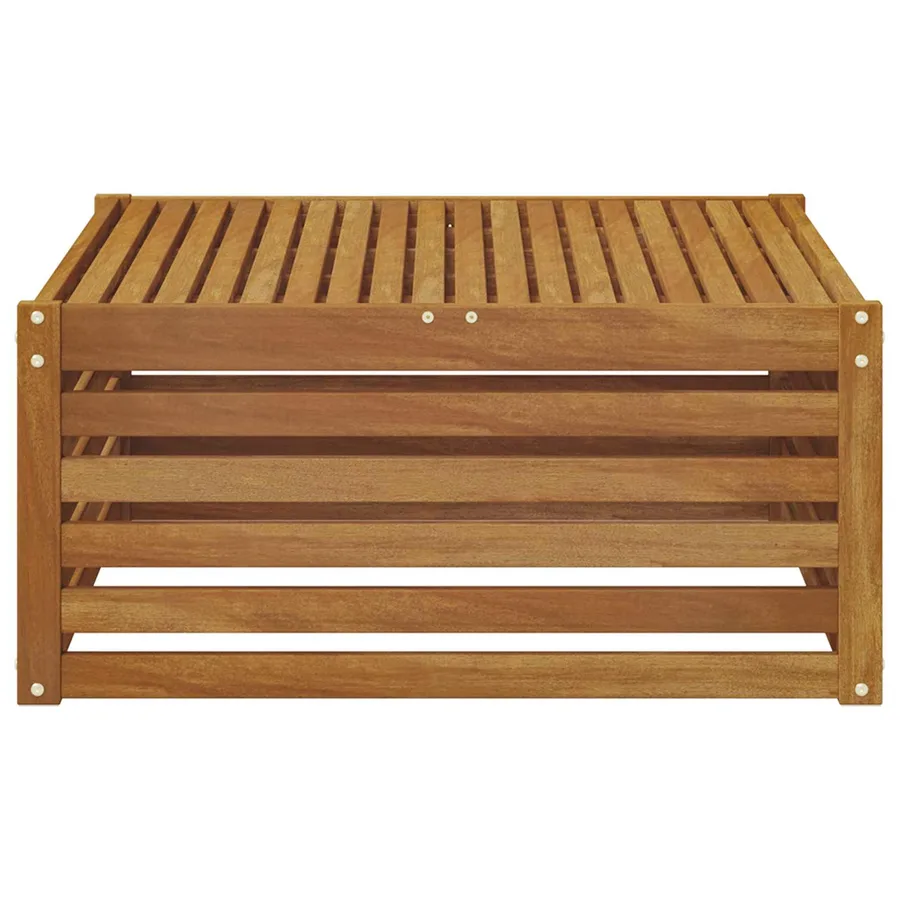 Table de jardin Bois d'Acacia Massif Naturel 79 x 79 x 37 cm - 4