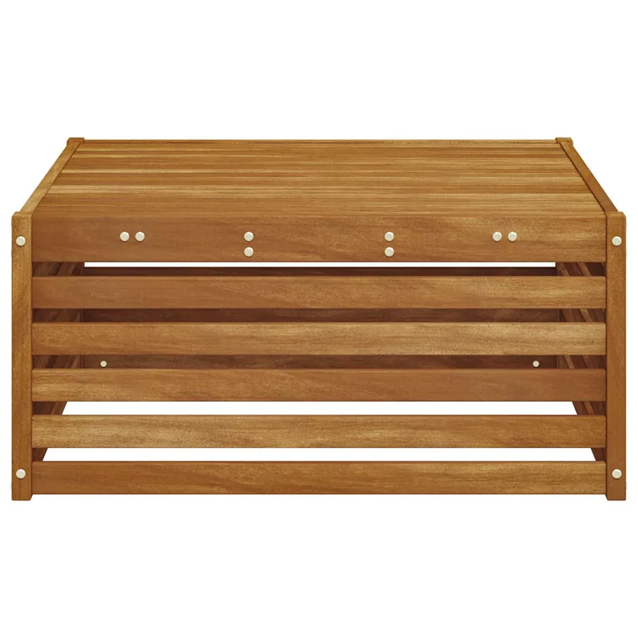 Table de jardin Bois d'Acacia Massif Naturel 79 x 79 x 37 cm - 5