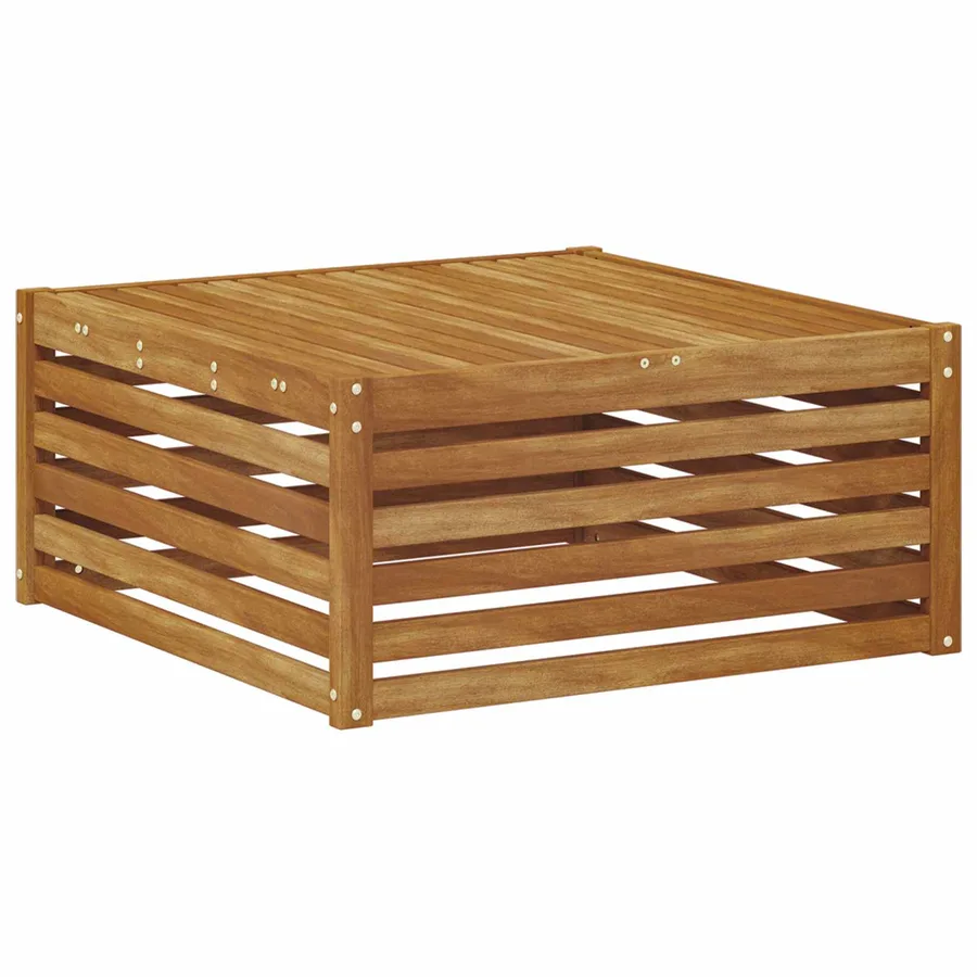 Table de jardin Bois d'Acacia Massif Naturel 79 x 79 x 37 cm - 6