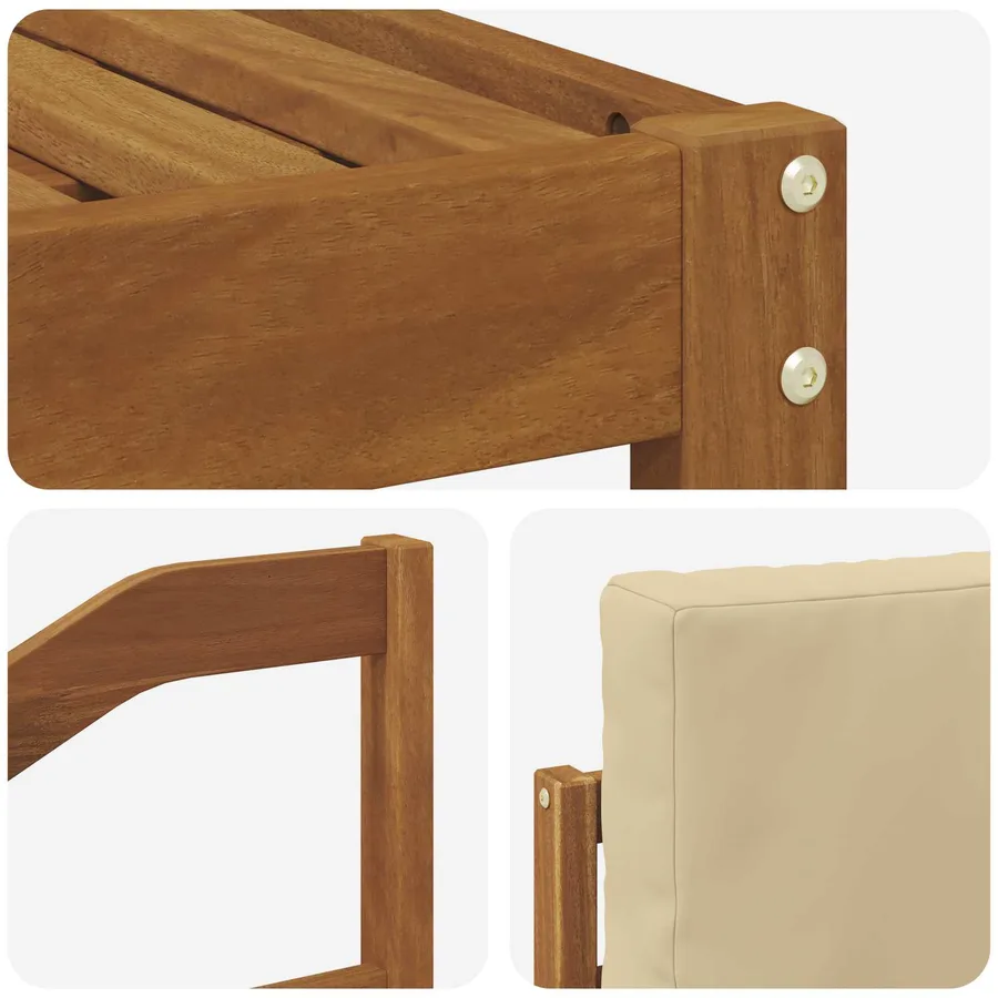 Ensemble de canapés d'extérieur 5 pcs Naturel et Beige - 5