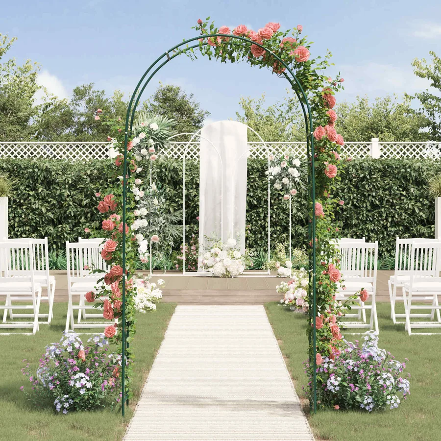 Arche de jardin Floral Vert 115 x 37 x 231 cm - 4