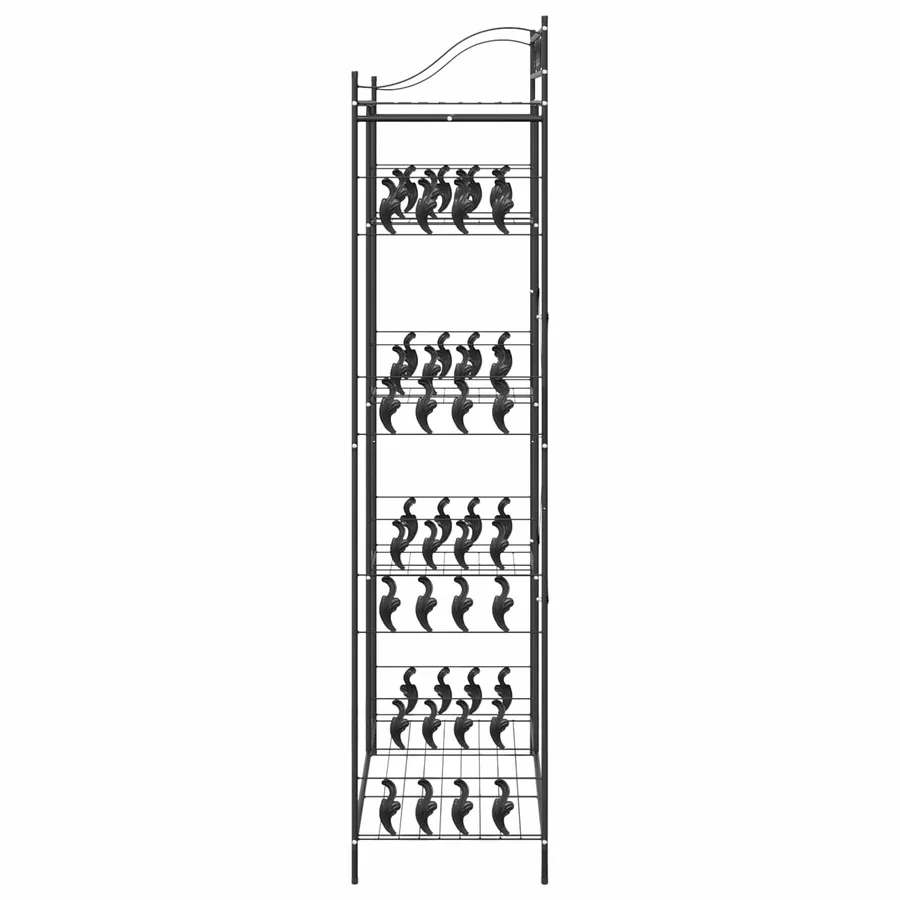 Armoire Ouverte avec étagère Noir 101 x 43 x 188 cm Acier - 6