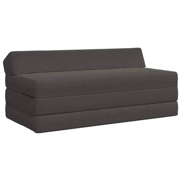 Canapé-lit pliable Gris foncé 120 x 60 x 49 cm Tissu